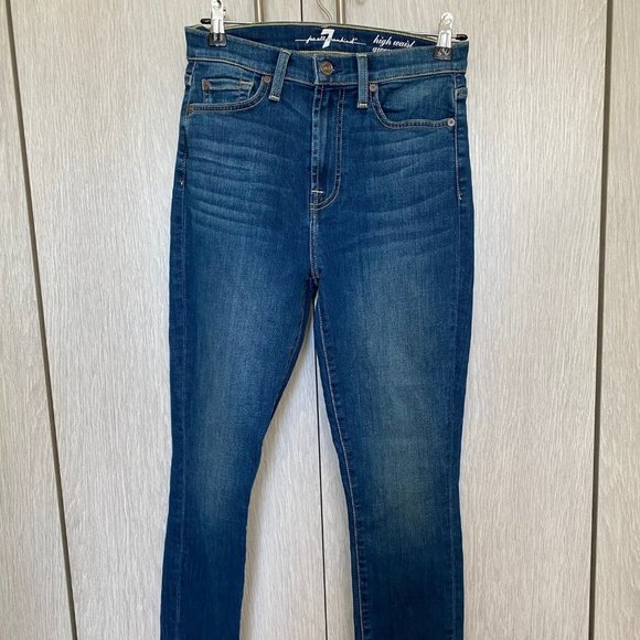 7 For All Mankind Gwenevere High Waisted Skinny Jeans - Size 26 - Picture 1 of 2